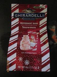 4 oz of ghirardelli chocolate peppermint bark snowman best buy date of 42024