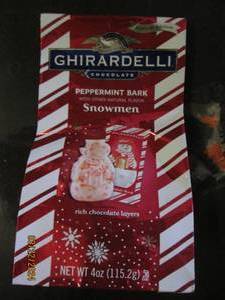 4 oz of ghirardelli chocolate peppermint bark snowman best buy date of 42024
