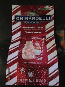 4 oz of ghirardelli chocolate peppermint bark snowman best buy date of 42024