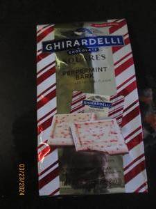 4.57 oz of ghirardelli chocolate squares peppermint bark best buy date of 32024