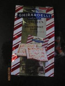 4.57 oz of ghirardelli chocolate squares peppermint bark best buy date of 32024