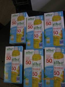 6 2 packs of alba botanica broad spectrum coconut sunscreen