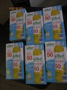 6 2 packs of alba botanica broad spectrum coconut sunscreen
