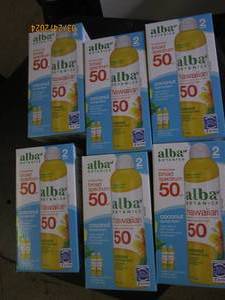 6 2 packs of alba botanica broad spectrum coconut sunscreen
