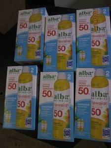 6 2 packs of alba botanica broad spectrum coconut sunscreen