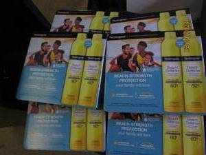 62 packs of neutrogena beach strenght beach defense sunscreen