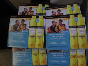 62 packs of neutrogena beach strenght beach defense sunscreen