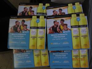 62 packs of neutrogena beach strenght beach defense sunscreen