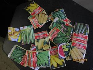 25 packages of vegetable seeds past date
