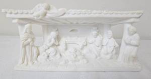 lot LBR249 image: Italian Nativity Scene in White Stone