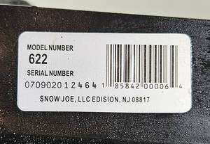 lot GAR02 image: Snow Joe Snowthrower Model 622 19 13 AMP