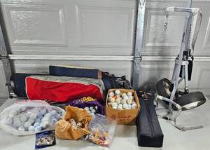 lot GAR07 image: Golfing Bundle -  Misc Golf Set, Joey Bag Cooler, Golf Cart and Golf Balls