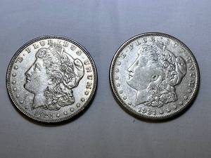 lot COIN01 image: Morgan Silver Dollars 1921 (2)