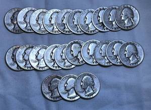 lot COIN38 image: 1941 Silver Quarters - Total 23 - 90% Silver