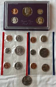 lot COIN62 image: 1986 Uncirculated Coin Set, United States Proof Set and United States Liberty Coin -  18 coins