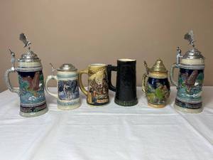 lot KIT18 image: Array of Beer Steins (6)