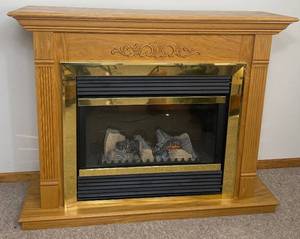 lot LLR01 image: Pyromaster HEF33 Electric Fireplace with Majestic Wall Cabinet