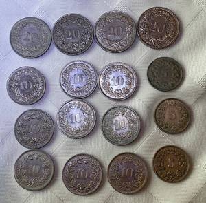 lot COIN96 image: Foreign Currency - Coins from Switzerland (16)