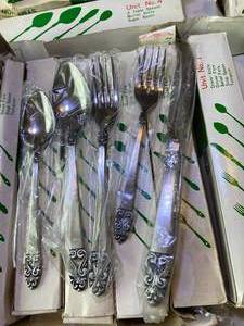 lot KIT36 image: Grace - Symphony Heavy Gauge Stainless Steel - 5 piece place settings - 11 boxes plus serving pieces