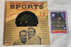 lot CARD23 image: Greatest Moments in Sports Record and Babe Ruth The Called Shot Card