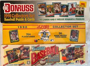 lot CARD01 image: 1990-1991 Baseball Collector Sets from Score and Donruss