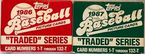 lot CARD02 image: 1986 and 1887 Topps Baseball Picture Cards Traded Series