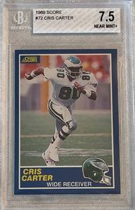 lot CARD08 image: 1989 Score #72 Cris Carter Card