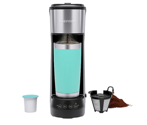 New Chefman InstraCoffee Max Single Serve Coffeemaker with Lift