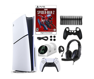 New Sony PlayStation 5 Spider Man 2 Slim Disc Console with Accessories Kit