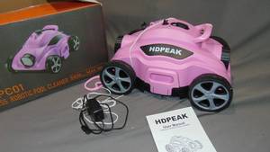 lot 32 image: Cordless Robotic Pool Cleaner Pink MF-PC01