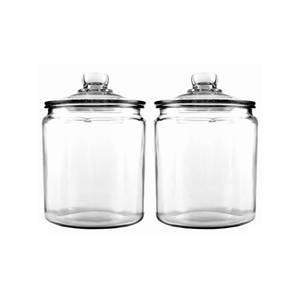lot 6 image: 2 Packs of 2 Anchor Hocking Heritage Hill, Half Gallon Glass Jar with Lid, 12 Gallon Clear 4 Jars