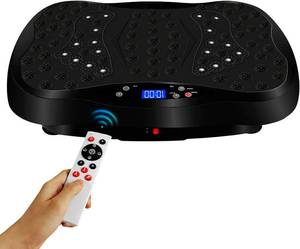 lot 8 image: Vibration Plate Exercise Machine with Remote Control, black