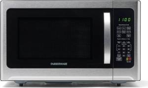 lot 21 image: Farberware Countertop Microwave 1100 Watts, 1.2 cu ft - Smart Sensor Microwave Oven With LED Lighting and Child Lock