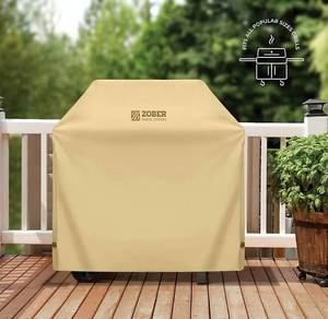 lot 28 image: 2 Pack Zober Patio BBQ Grill Cover Premium all-weather 600D Heavy Duty 64 810078881797