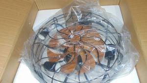 lot 71 image: Industrial Caged Ceiling Fan 18