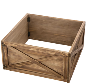 lot 64 image: Glitzhome 22 Natural Wooden Tree Collar