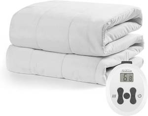 lot 76 image: Sunbeam Restful Quilted Heated Mattress Pad - Full, White