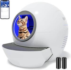 lot 82 image: Els Pets Self-Cleaning Cat Litter Box 2.0 Extra Large Automatic Cat Litter Box with APP Control Large