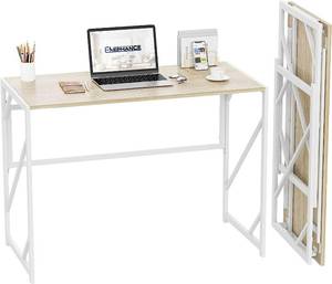 lot 96 image: Elephance Folding Desk Writing  No-Assembly Study Office Desk Foldable Table for Small Spaces 39