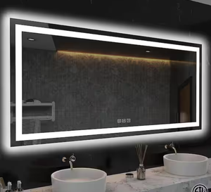 lot 99 image: TK23600 TOOLKISS 60 in. W x 30 in. H Rectangular Frameless LED Light Anti-Fog Wall Bathroom Vanity Mirror with Backlit and Front Light
