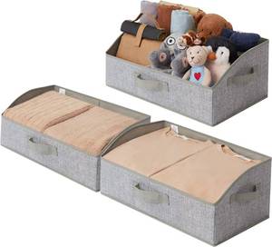 lot 109 image: GRANNY SAYS Storage Bins for Closet, Trapezoid Storage Bins with Handles,, 3-Pack