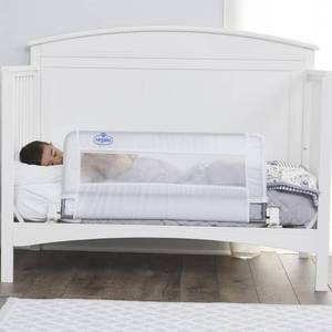 lot 113 image: Regalo Swing Down Crib Rail, with Reinforced Anchor Safety 33 Inch, White