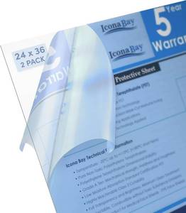 lot 118 image: Icona Bay Thin & Flexible PET Plexiglass Plastic Sheets (24x36 x 0.03 inch, Clear, 2 Pack), Easy to Cut for DIY Art Projects & Protective Barriers, PET Sheeting is Pliable Unlike Acrylic