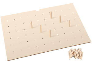 Wood Drawer Peg Board with 20 Pegs Adjustable Deep Drawer Peg Board System Wood Drawer Organizer