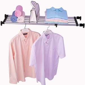 Hershii Expandable Closet Tension Shelf Rod Adjustable