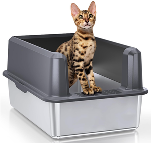 Enclosed Stainless Steel Cat Litter Box