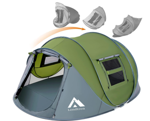 4 Person Easy Pop Up Tent Waterproof Automatic Setup 2 Doors