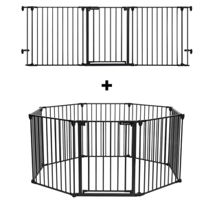 COMOMY 80 Extra Wide Baby Gate & 198 Baby Gate with Door