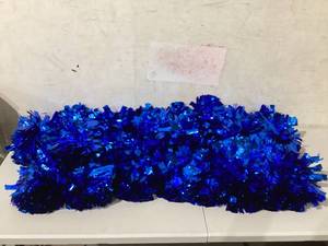 LOT of 6 Blue Pom Poms