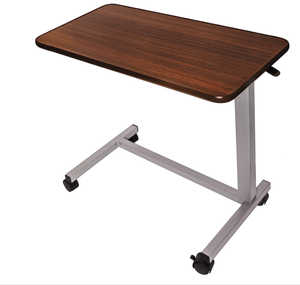 Vaunn Adjustable Overbed Bedside Table With Wheels (Hospital and Home Use)